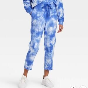 JoyLab Women's High-Rise Cropped Straight Leg Jogger Pants with Raw Hem Size XS